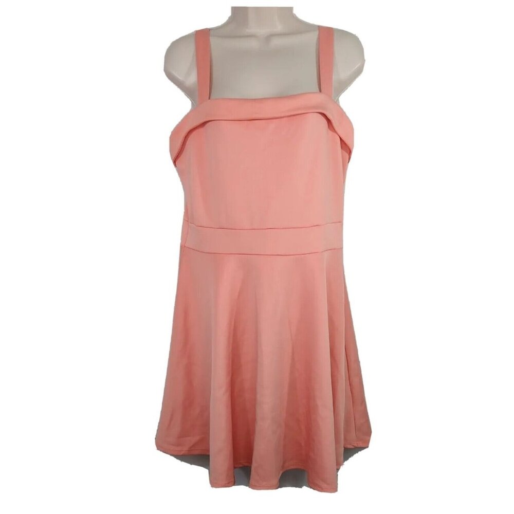 Charlotte Russe Dress Fit and Flare A-line Women Size XL Peach NEW W/STAIN